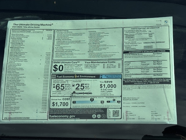 2025 BMW 7 Series 750e xDrive